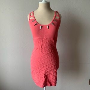 bebe 2b Coral Mini Dress NWT